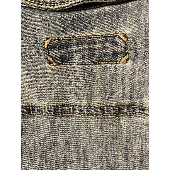 Maurices Denim Jacket Women’s Small Blue Jean Trucker Biker Inside Pockets - Picture 6 of 9